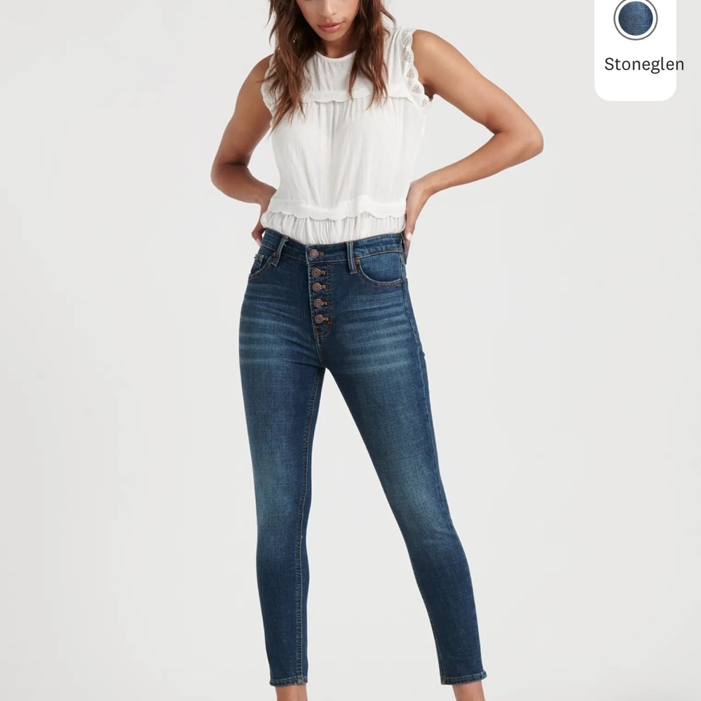 Lucky Brand Button Fly High Rise Skinny Jeans Sz 10 NEW - Picture 4 of 12